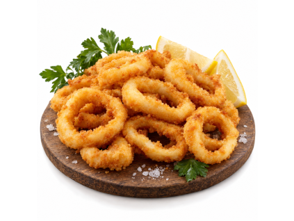 Kroužky z olihně obalované 500g — Produktová fotografie
