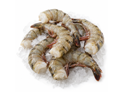 Krevety black tiger 8/12 HLSO Easy peel (neloupané, bez hlavy) 1kg — Produktová fotografie