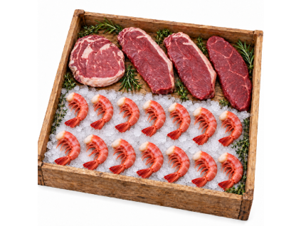 Kreveta Surf & Turf · 2 300 g — Schválená produktová fotografie