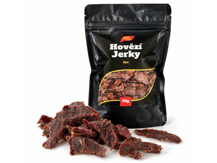 Hovězí jerky z vyzrálého masa NATURAL 50g — Produktová fotografie