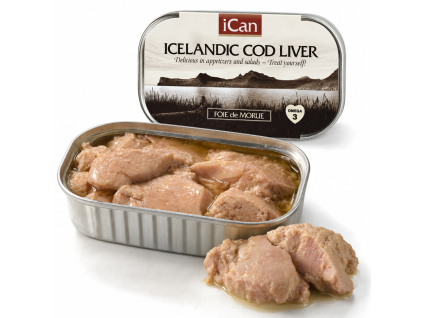 Islandská tresčí játra 115g — Produktová fotografie